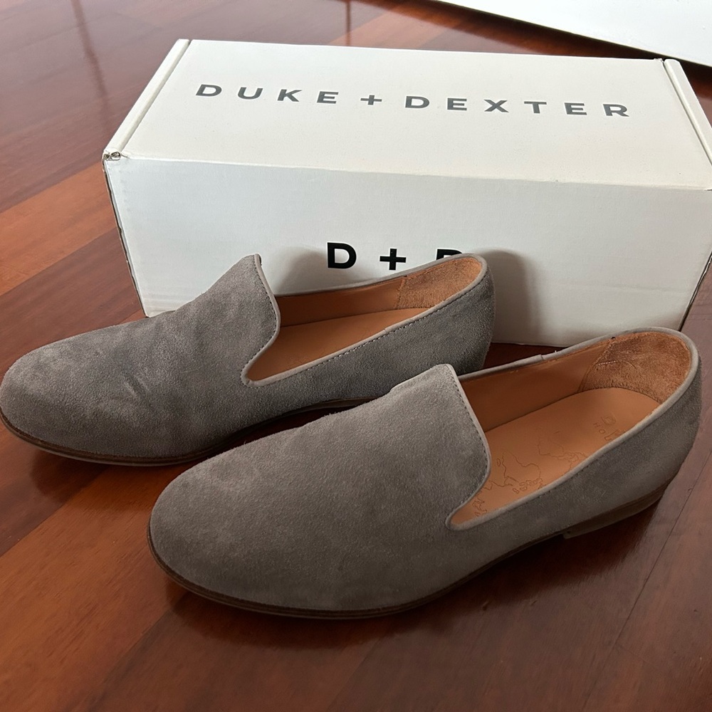 Duke & Dexter Men’s Gray Suede Loafers